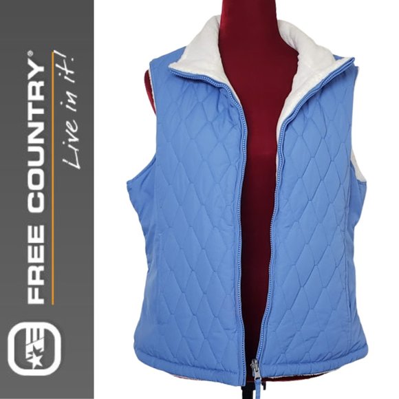 Free Country Jackets & Blazers - Free Country Women's Faux Fur Lined Puffer Vest